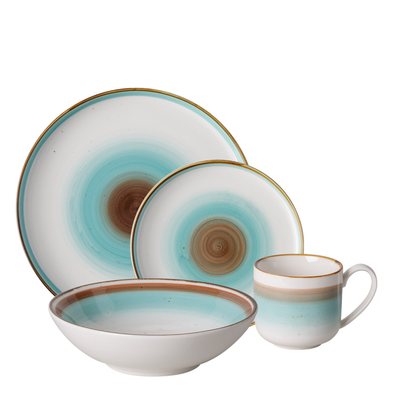 Zestaw porcelanowy 16 el. - Gaya RGB Rustico Lunasol