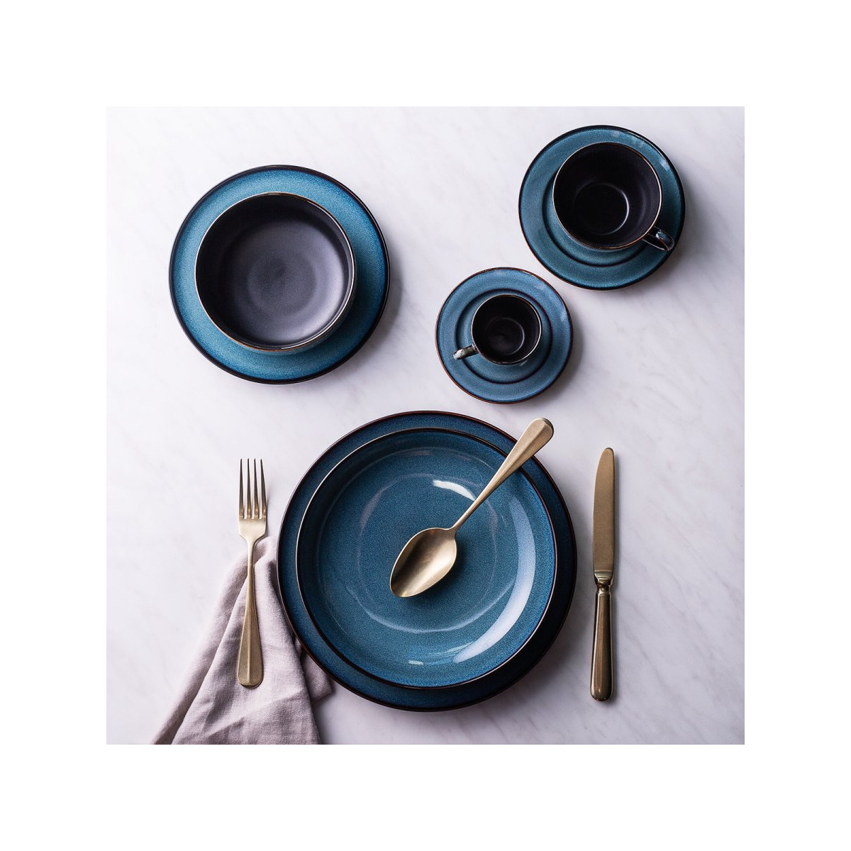 Zestaw talerzy ceramicznych 12 szt. – Elements Night