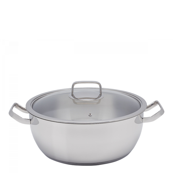Wok Merkur ze szklaną pokrywką 9,6 l Master Chef Lunasol