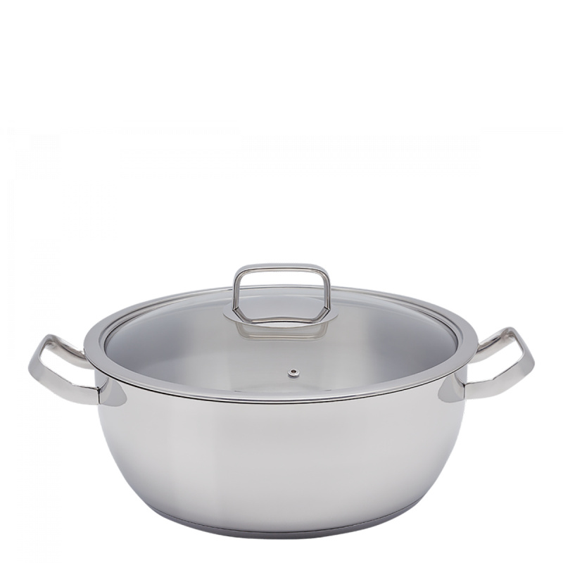 Wok Merkur ze szklaną pokrywką 9,6 l Master Chef Lunasol