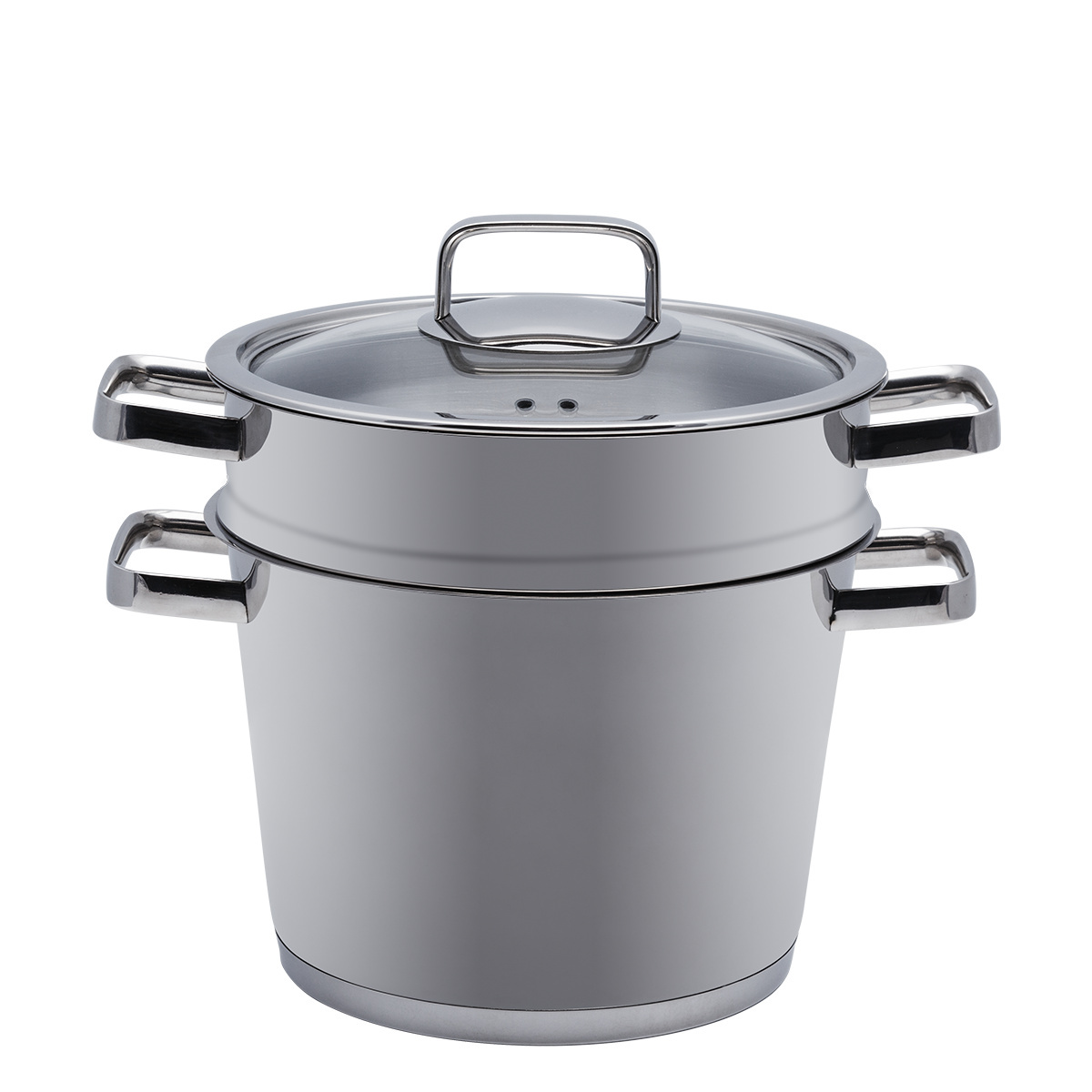 Garnek do makaronu Merkur 6,5 l ze szklaną pokrywką Premium Lunasol