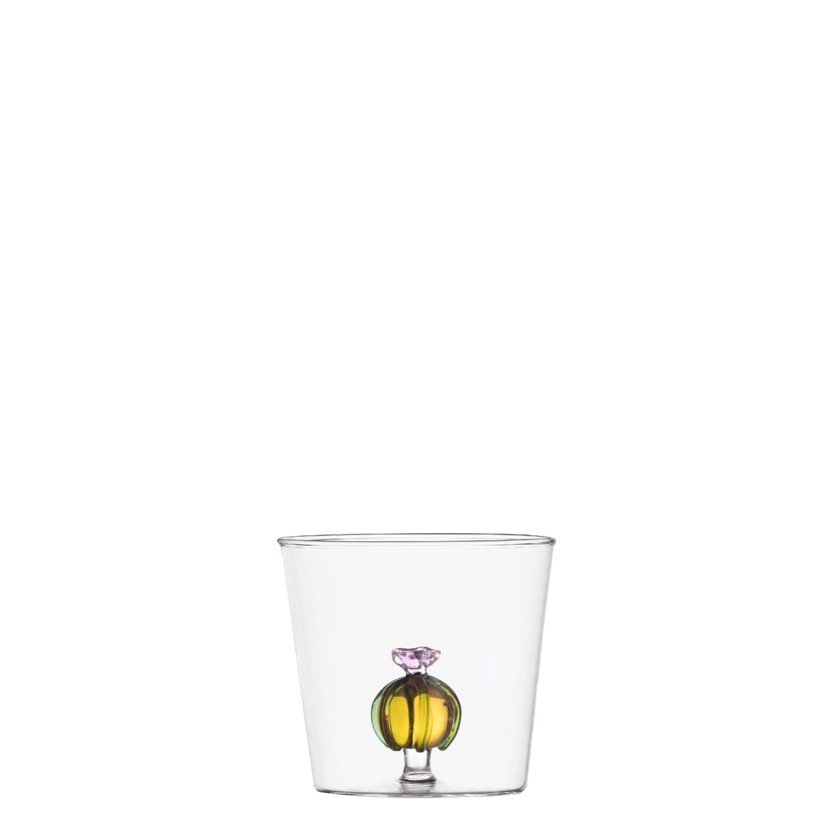 Szklanka z kaktusem z różowym kwiatem 350 ml