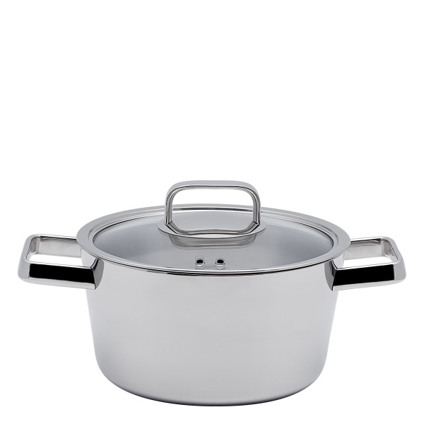 Garnek Merkur Luxus ze szklaną pokrywką 4,9 l Platinum Lunasol