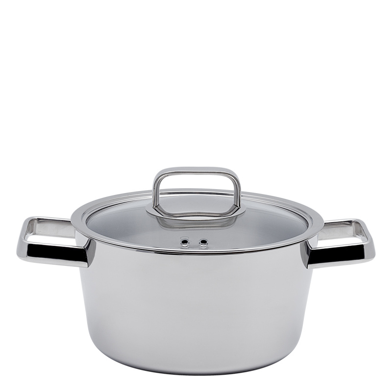 Garnek Merkur Luxus ze szklaną pokrywką 4,9 l Platinum Lunasol
