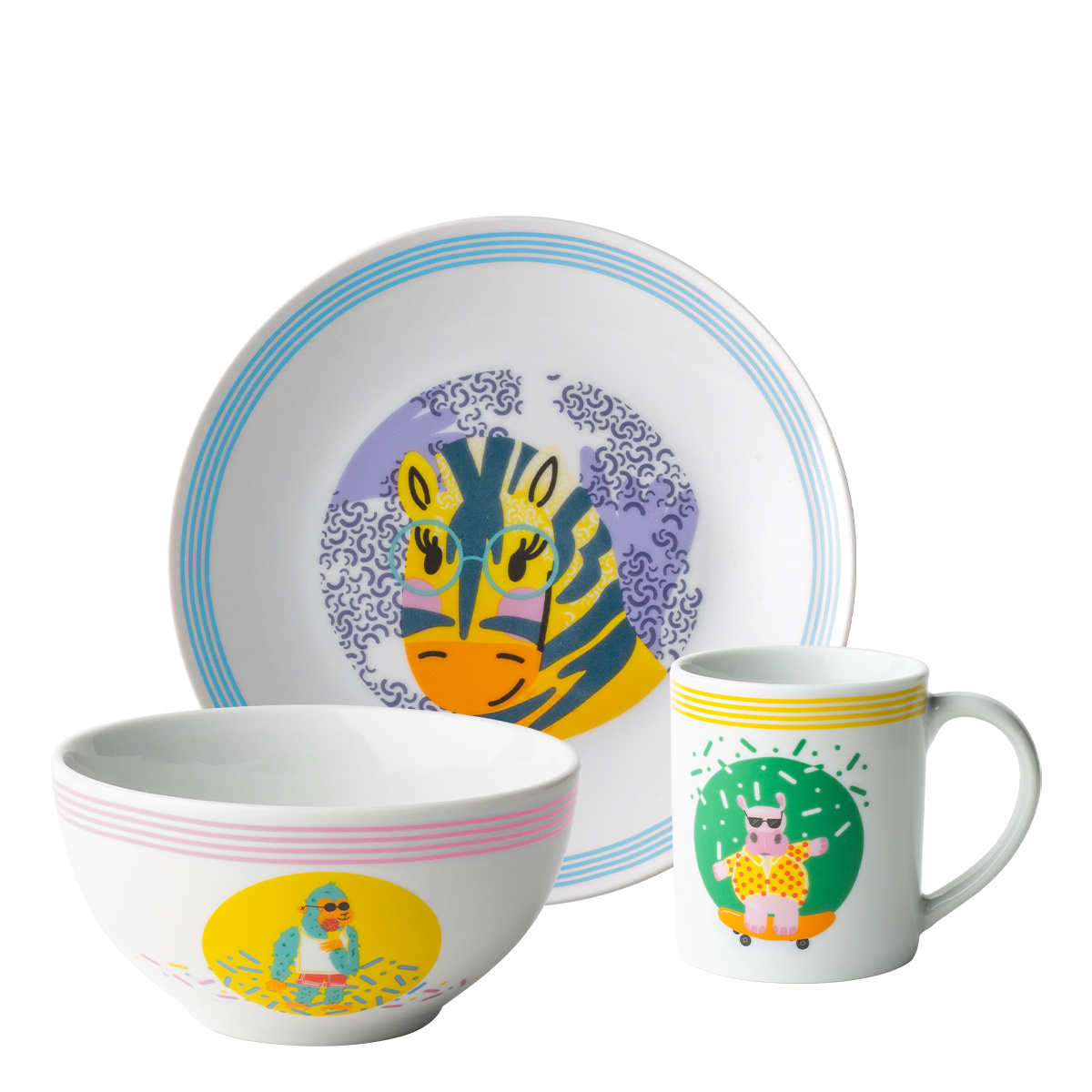 Dziecięcy zestaw porcelanowy 3 el. — Jungle Patrol