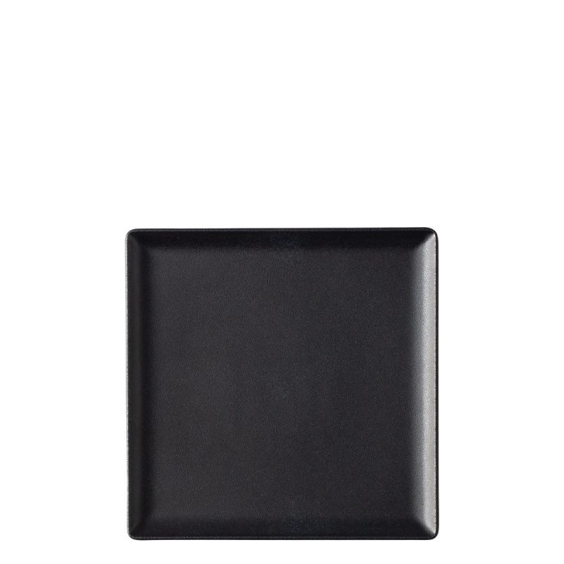 Talerz serwisowy 17 x 17 cm - Basic czarny matowy
