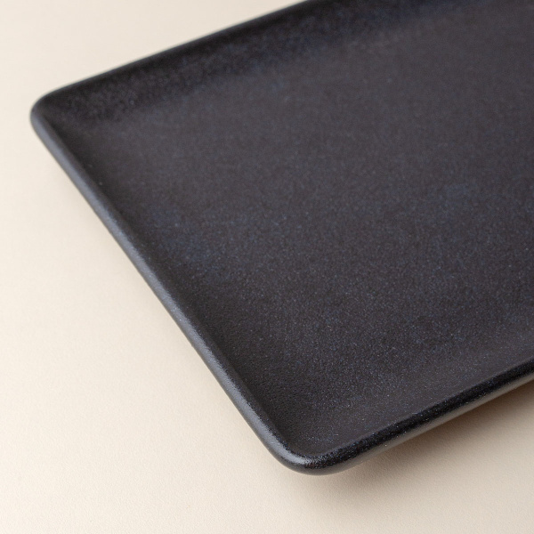 Talerz serwisowy 24 x 13 cm - Basic czarny matowy