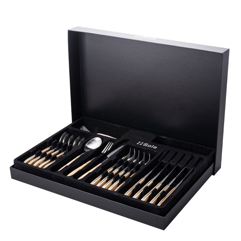 Zestaw sztućców 30 el. - Gaya Exeter Maple