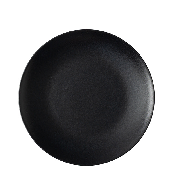 Talerz płytki 24 cm 4 szt. - Basic czarny matowy