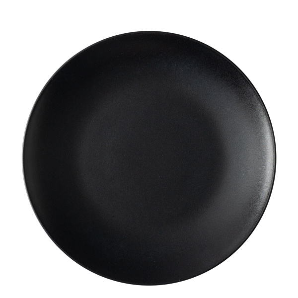 Talerz płytki 27 cm 4 szt. - Basic czarny matowy