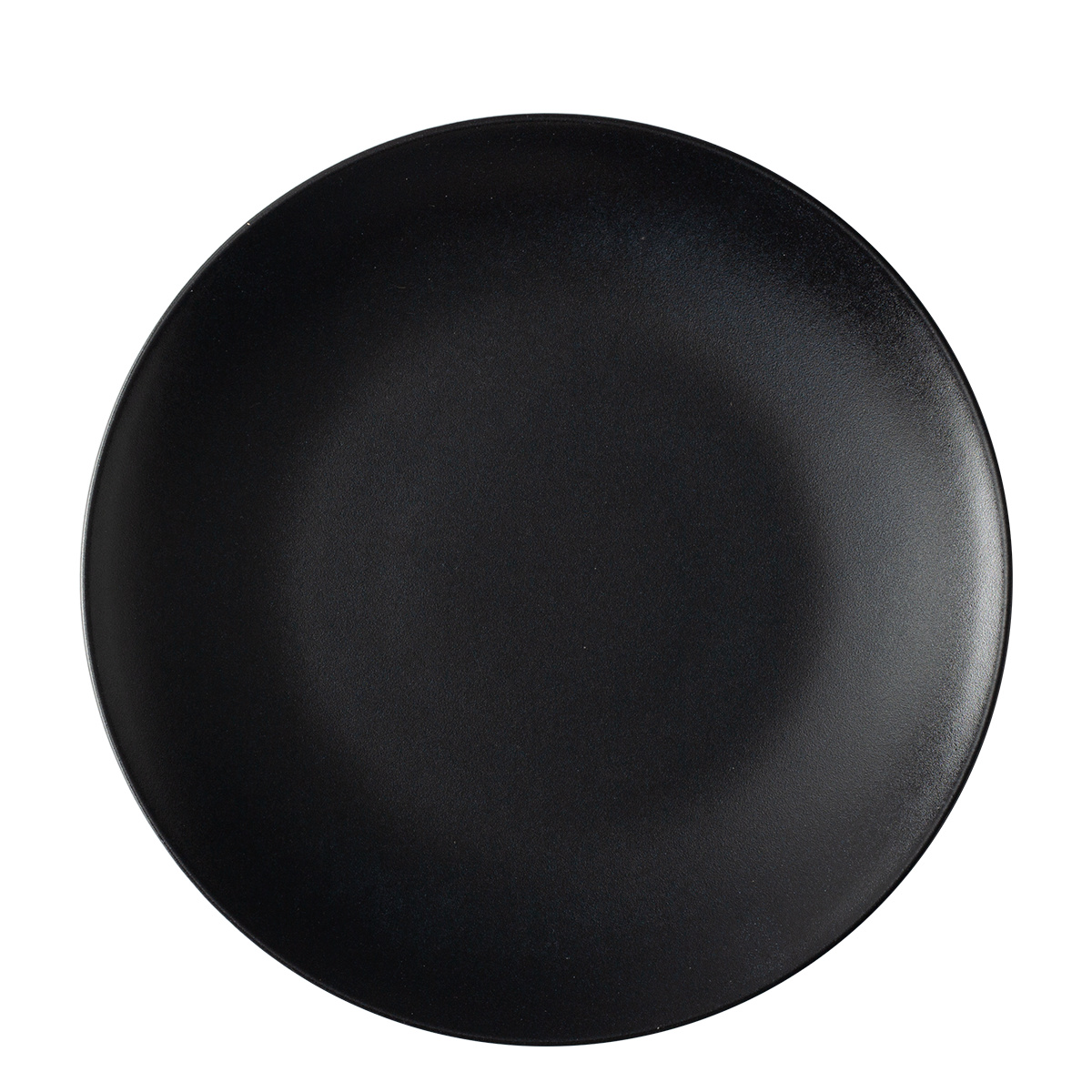 Talerz płytki 27 cm 4 szt. - Basic czarny matowy