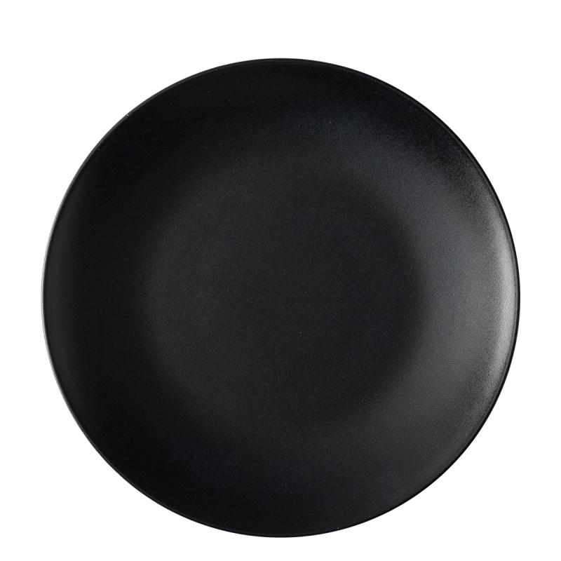Talerz płytki 27 cm 4 szt. - Basic czarny matowy