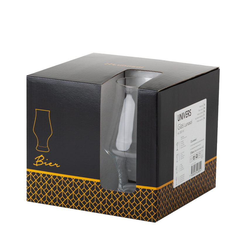 Szklanki do piwa 300 ml zestaw 4 szt. - Univers Glas Lunasol