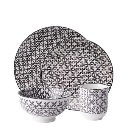 Zestaw porcelanowy 24 el. – Elements Asia Wood