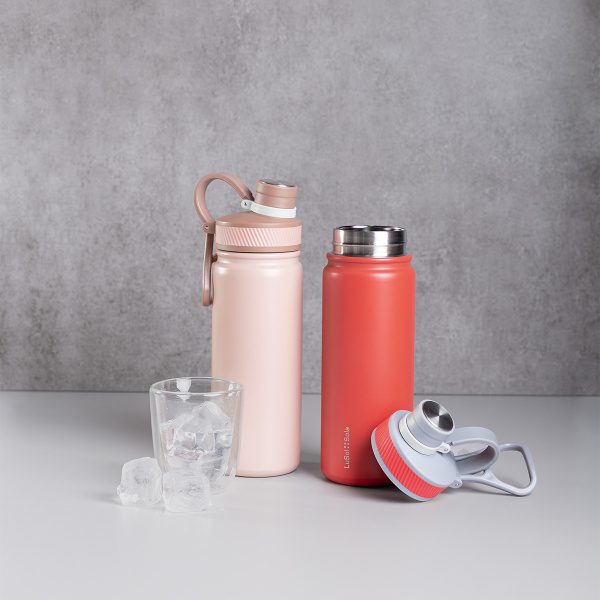 Butelka ze stali nierdzewnej 650 ml różowa matowa - to Go