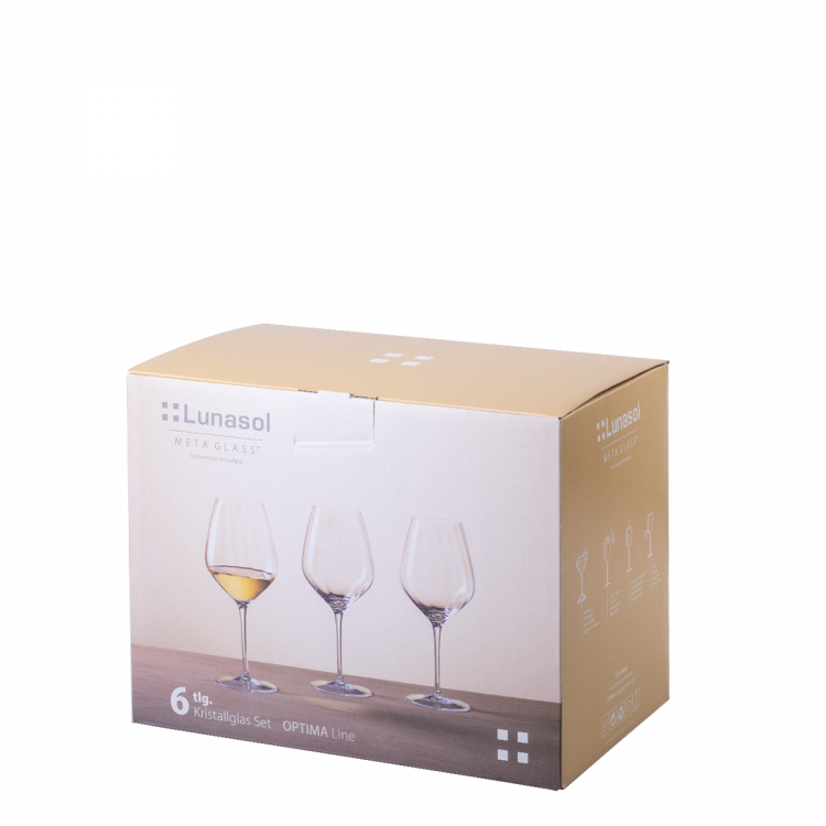 Kieliszki do białego wina 430 ml komplet 6 szt - Optima Glas Lunasol