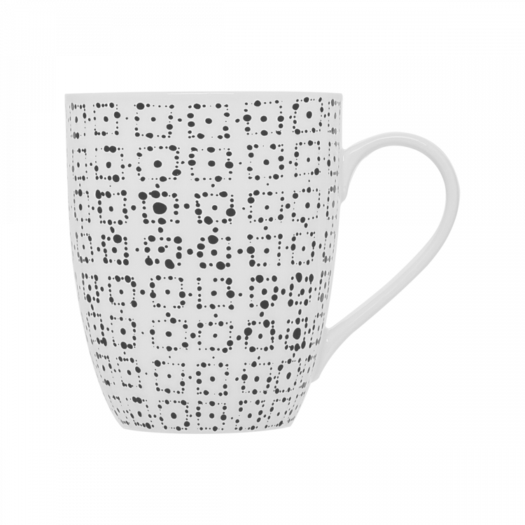 Filiżanka na mleko, herbatę lub cappuccino 320 ml zestaw 3-częściowy - Basic Dots
