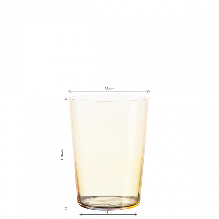 Szklanki Tumbler żółte 515 ml zestaw 6 szt – 21st Century Glas Lunasol META Glass