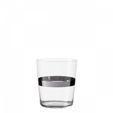 Szklanki Tumbler z paskiem w kolorze platynowym 440 ml zestaw 6 szt - 21st Century Glas Lunasol META Glass