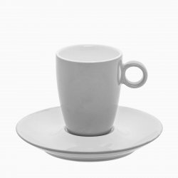 Spodek pod kawę/herbatę jasnoszary 15 cm - Flow