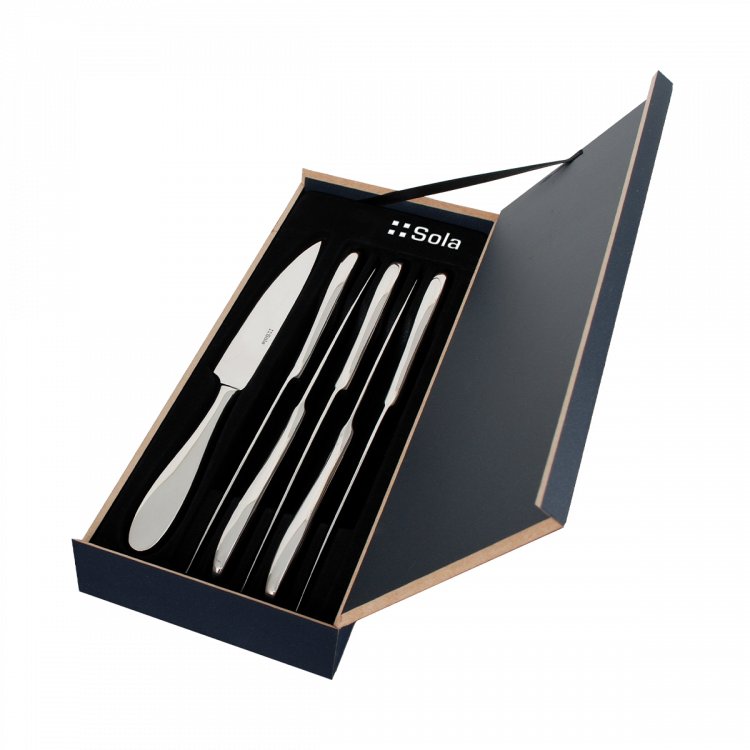 Noże do steków w drewnianym pudełku zestaw 6 szt. – Turin