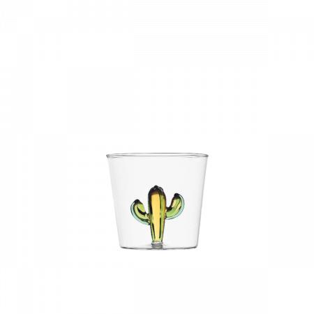 Kieliszek z kaktusem zielono-bursztynowym 350 ml