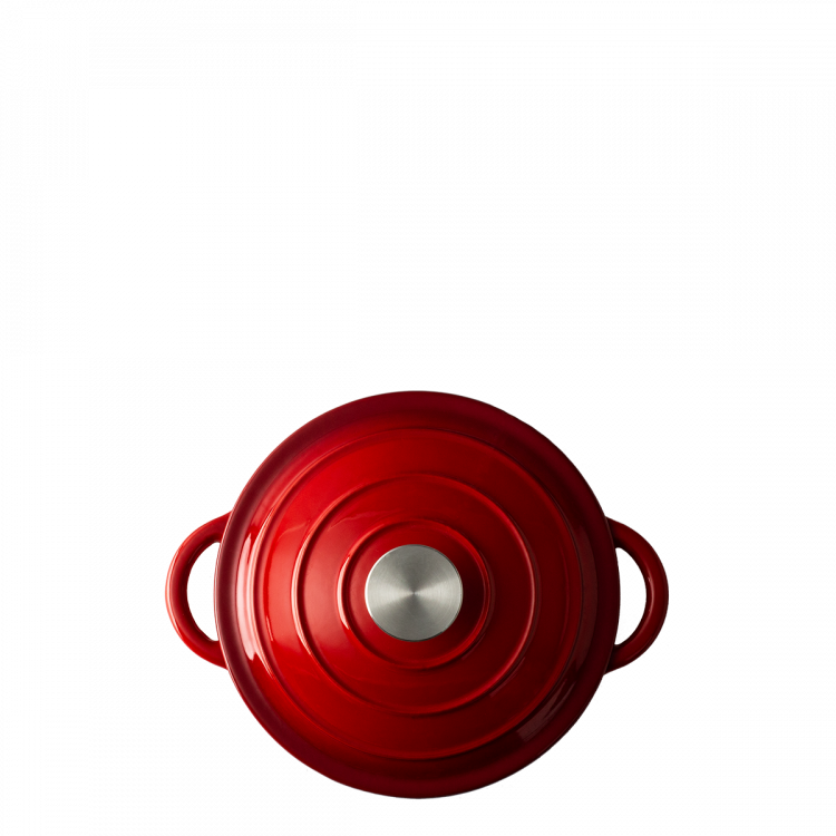 Żeliwny garnek emaliowany, czerwony ø 20 cm - Jupiter Lunasol