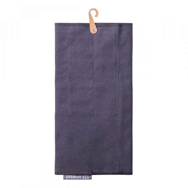 Stalowoszare bawełniane worek na sztućce 52 x 26 cm - Basic Ambiente