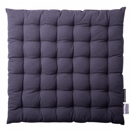Stalowoszary bawełniany poduszeczka na krzesło 40 x 40 x 4 cm - Basic Ambiente