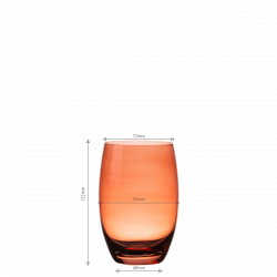 Kubki Tumbler czerwone 460 ml, 6 sztuk - Optima Glas Lunasol