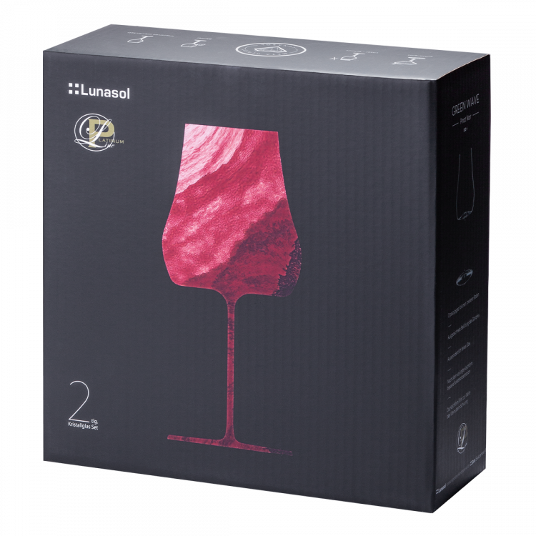Kieliszki do wina czerwonego Bordeaux 530 ml zestaw 2 szt. – Green Wave Platinum Line