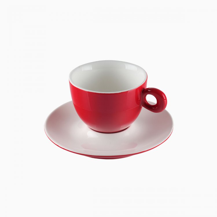 Spodek pod filiżankę do kawy/herbaty czerwony 15 cm - RGB