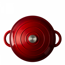 Żeliwny garnek emaliowany, czerwony ø 28 cm - Jupiter Lunasol