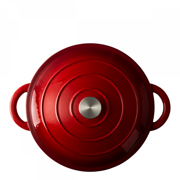 Żeliwny garnek emaliowany, czerwony ø 28 cm - Jupiter Lunasol