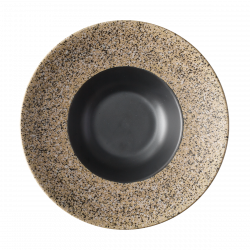 Talerz do makaronu / Gourmet 27 cm – Gaya RGB Sand czarny mat