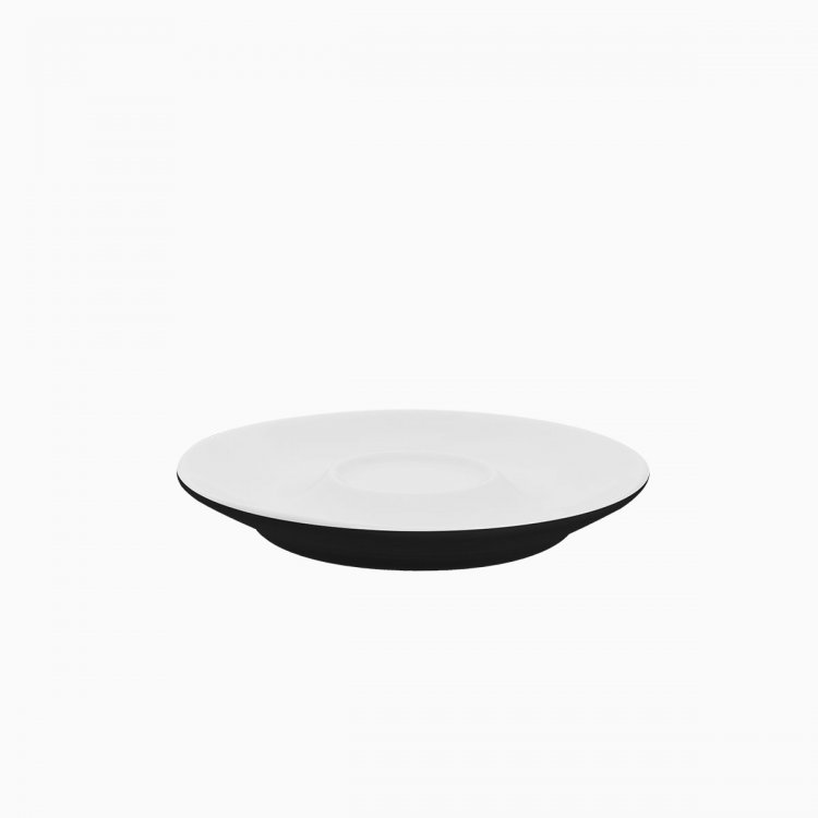 Spodek pod filiżankę kawę/herbatę, czarny 15 cm - RGB