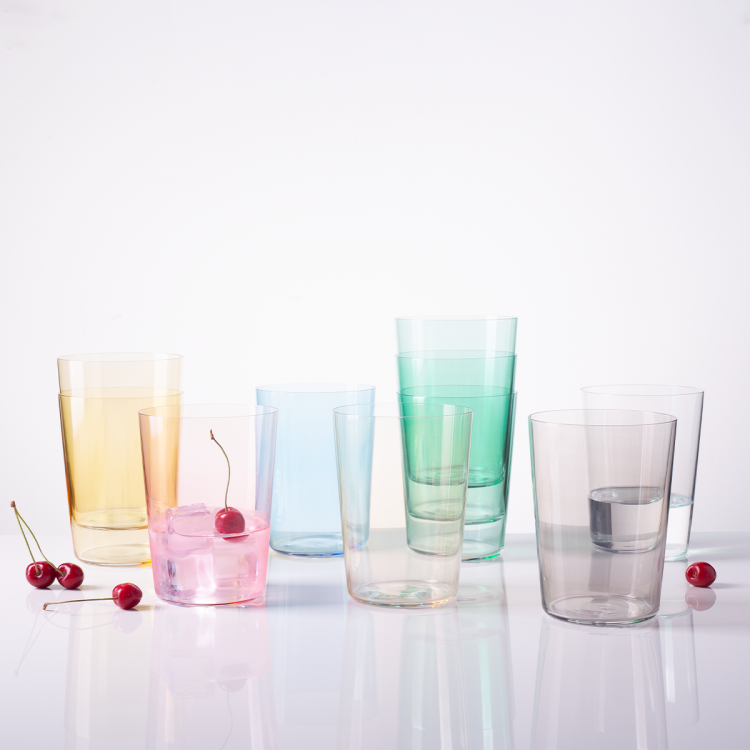 Szklanki Tumbler szare 515 ml zestaw 6 szt – 21st Century Glas Lunasol META Glass