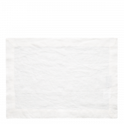 Białe lniane podkładki na talerz 35 x 50 cm - Gaya Ambiente