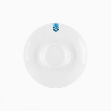 Spodek pod filiżankę do kawy/herbaty z niebieskim ornamentem 15 cm – Gaya RGB