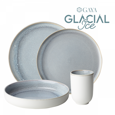 Zestaw porcelany 16 szt. - Gaya Atelier Glacial Ice