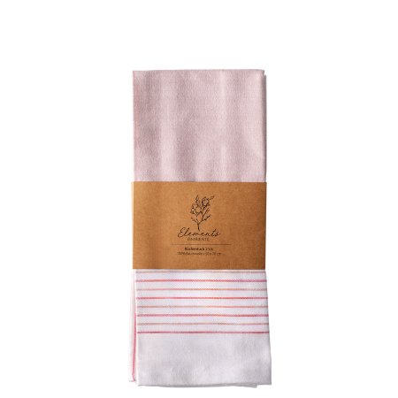 Ręcznik kuchenny 50 x 70 cm różowy, zestaw 2 szt. Elements Ambiente