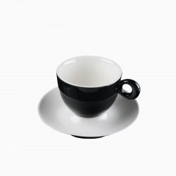 Spodek pod filiżankę kawę/herbatę, czarny 15 cm - RGB
