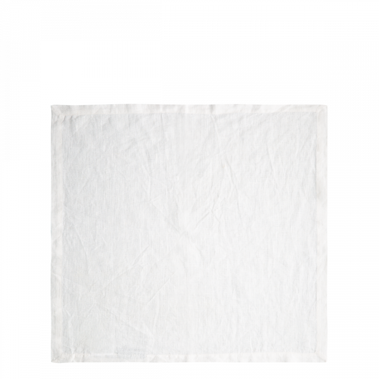 Białe lniane serwetki 50 x 50 cm 2 szt. - Gaya Ambiente