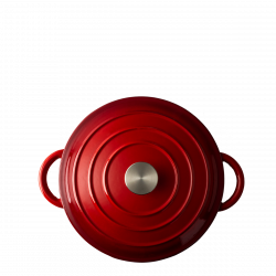 Żeliwny garnek emaliowany, czerwony ø 24 cm - Jupiter Lunasol