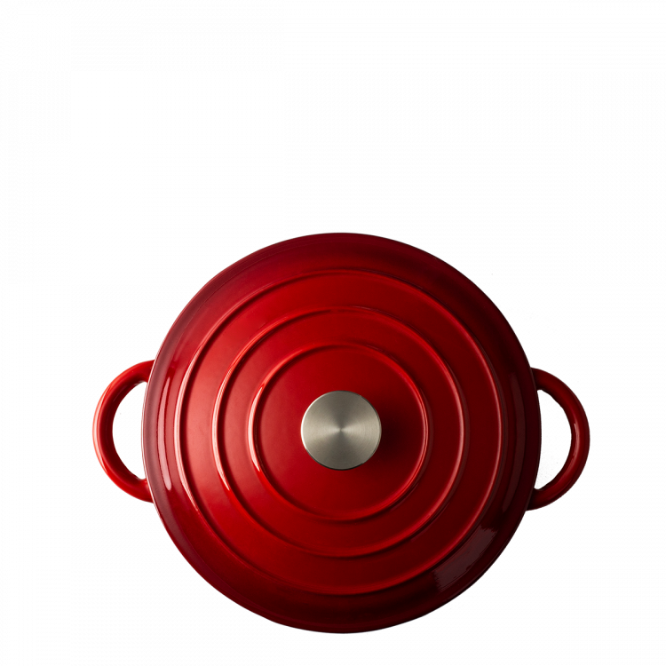 Żeliwny garnek emaliowany, czerwony ø 24 cm - Jupiter Lunasol