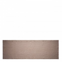 Brązowy lniany bieżnik na stół 50 x 140 cm - Gaya Ambiente