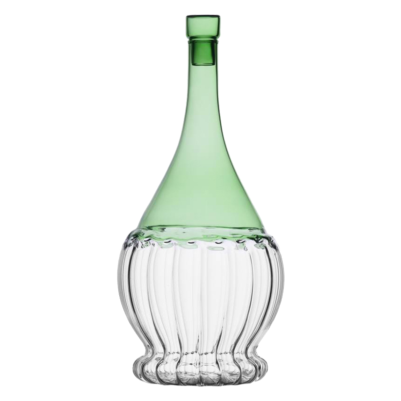 Butelka z zakrętką zielona/przezroczysta
